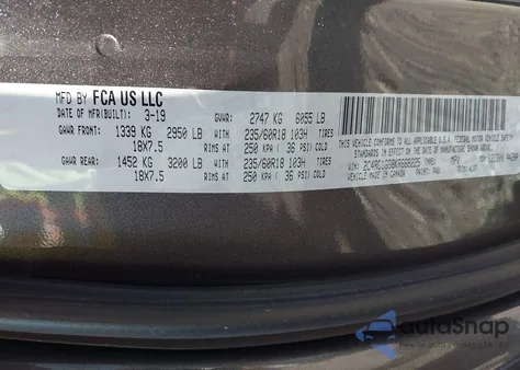 2019 Chrysler Pacifica Limited from USA, damaged, VIN 2C4RC1GG8KR668225